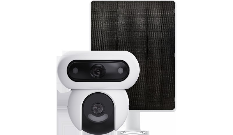 Ezviz HB90 kaksoiskamerasarja 4MP+4MP f2.8 4G IR 35m IP65 langaton PTZ-kamera valkoinen + 8W aurinkopaneeli – kuva 1/6