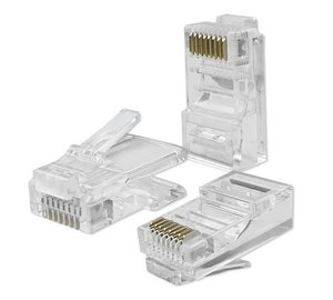 Qoltec RJ45 Cat6 UTP -läpivientiliitin, 10 kpl