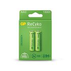 ladattava akku, aa (hr6), 1,2 v, 1300 mah, gp, paperirasia, 2 kpl, recyko