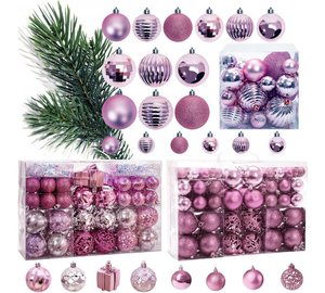 Joulukuusen helyjä Lilac/Rose 208 kappaletta