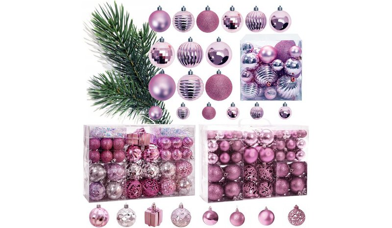 Joulukuusen helyjä Lilac/Rose 208 kappaletta