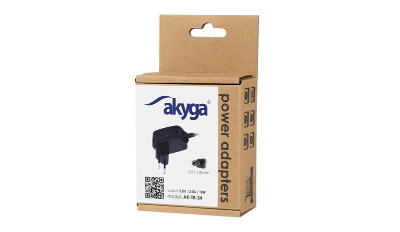 Yleissovitin Akyga AK-TB-34 5.0V / 2.0A 10W 3.5 x 1.35 mm 1.5 m 1.5 m