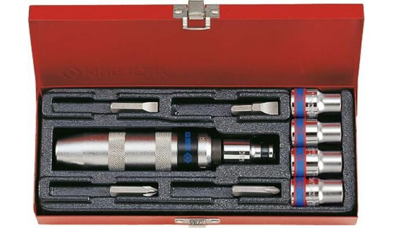 Iskuruuvimeisseli terällä ja päillä 8-14mm, 10 osaa