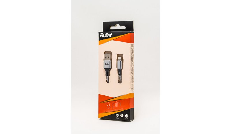 Bullet-kaapeli iPhonelle, USB 8PIN, 1 m