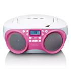 Lenco SCD-301PK Portable FM Radio CD MP3 Pink/White