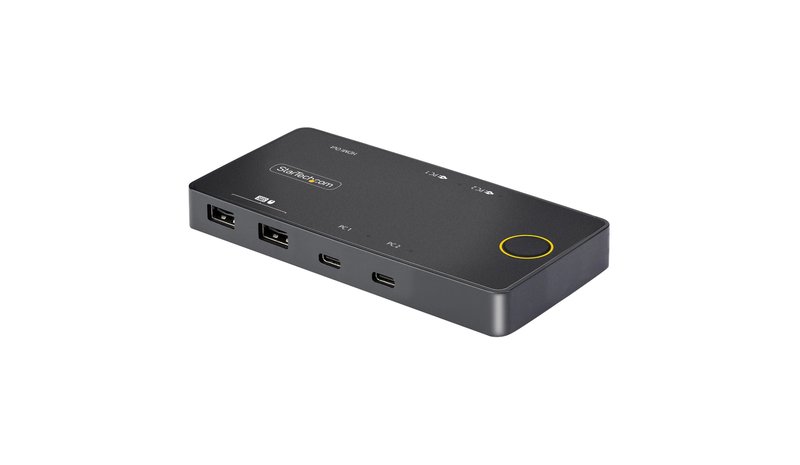 StarTech 2-Port USB-C KVM Switch with PD Pass-Through