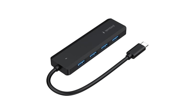 Gembird UHB-CM-U3P4P-01 USB-C 4-Port USB 3.2 Hub Black
