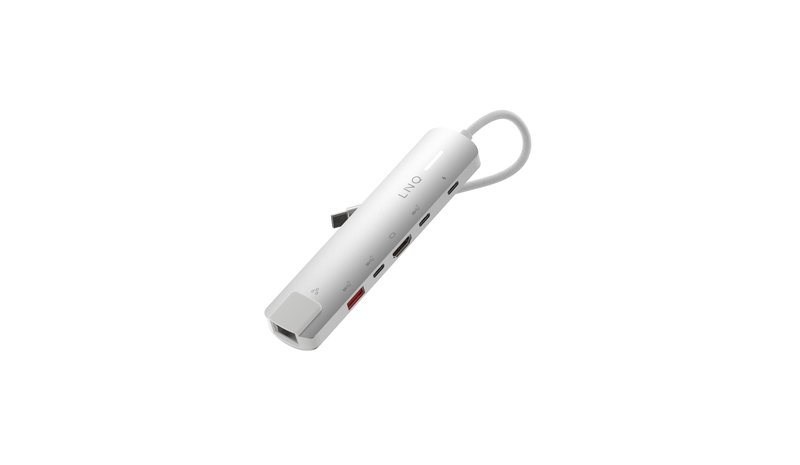 LINQ 6-in-1 Pro 140W USB-C Multiport Hub Space Grey/White
