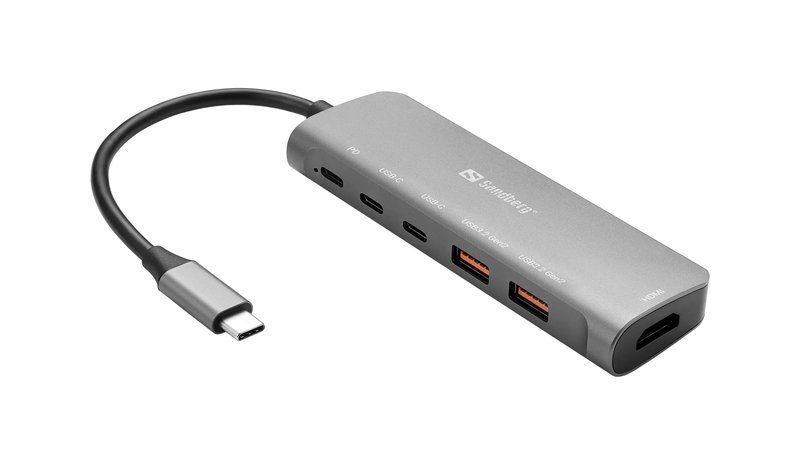 Sandberg USB-C Dock HDMI 2xUSB-A 2xUSB-C PD100W