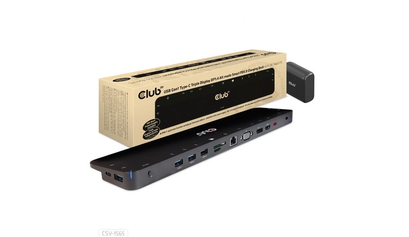 Club 3D CSV-1565 USB-C Docking Station VGA/HDMI/DP