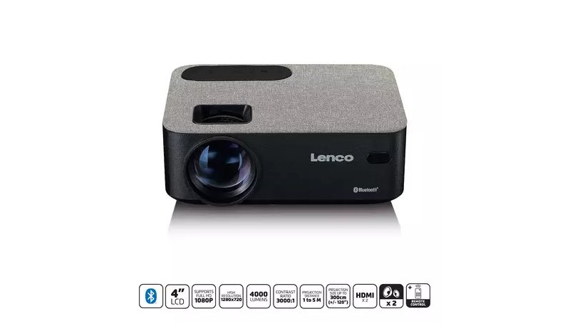 Lenco LPJ-700BKGY Bluetooth LCD Projector