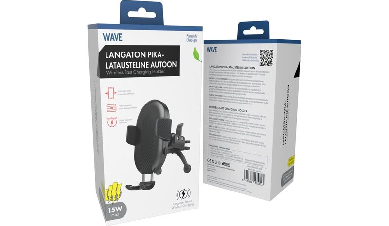 Wave Qi 15W Wireless Charging Car Mount – kuva 3/5