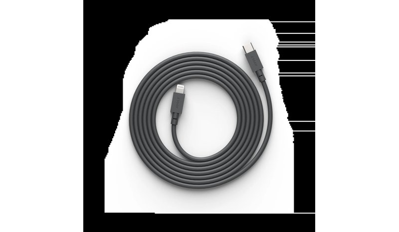 Avolt Cable 1 USB-C to Lightning Charging Cable 2m Stockholm Black