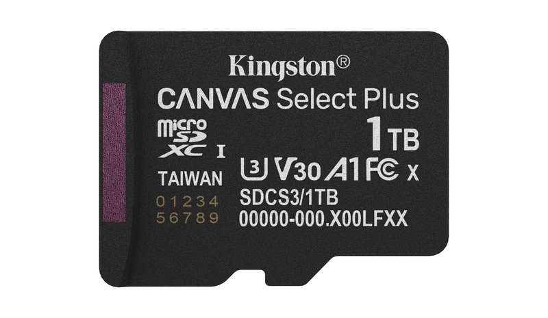 Kingston Canvas Select Plus Gen3 1TB microSDXC 150MB/s – kuva 1/5