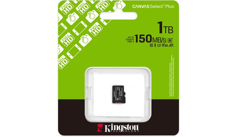 Kingston Canvas Select Plus Gen3 1TB microSDXC 150MB/s – kuva 2/5