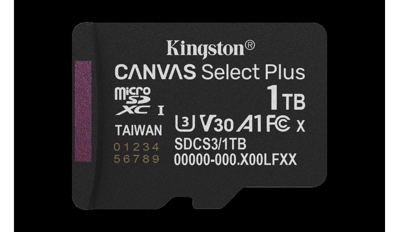 Kingston Canvas Select Plus Gen3 1TB microSDXC 150MB/s – kuva 3/5