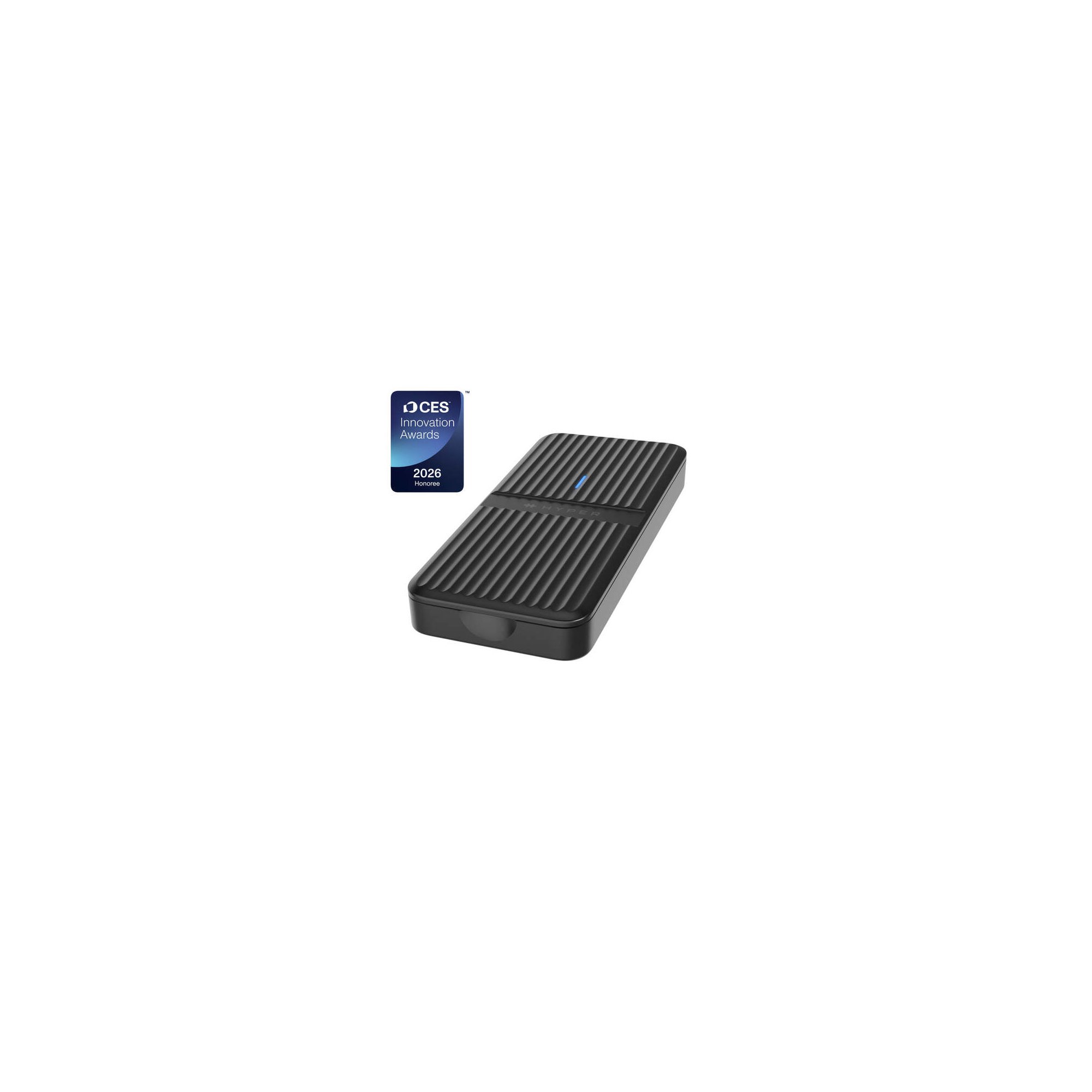 HyperDrive Next HD2500GL M.2 NVMe SSD -kotelo, USB4, työkaluton, musta