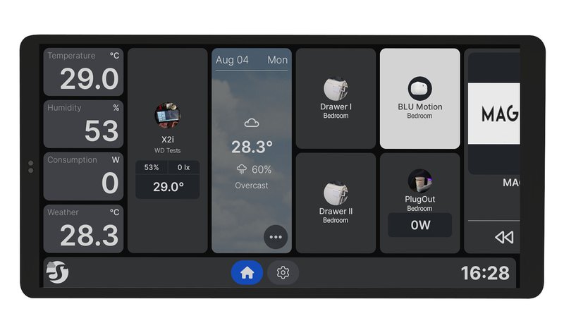 Shelly Wall Display X2i 6.95" Smart Home Control Panel Black