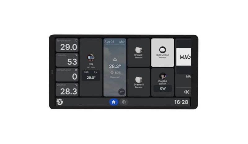 Shelly Wall Display X2i 6.95" Smart Home Control Panel Black