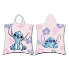 Lasten Poncho Lilo ja Stitch 50x115 vaaleanpunainen hupullinen pyyhe Jf24