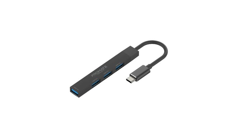 Šakotuvas Promate LiteHub-4 USB-C Hub, 3x USB2.0, 1 x USB3.0