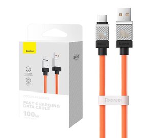 Baseus kaapeli CoolPlay USB - USB-C 2m 100W oranssi