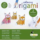 Origami-sarja - Fridolin - Kettu - 20 Lehteä - 15x15 cm - Värjättävä