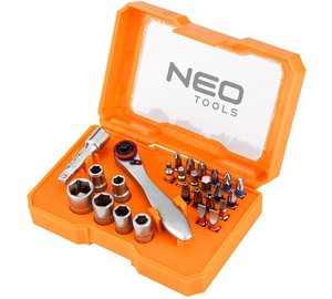 Neo Tools 26 kpl. terä ja hylsysarja räikkä