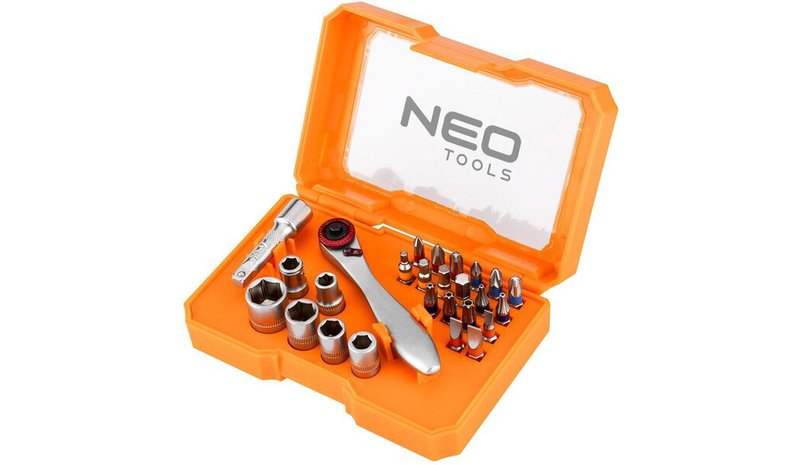 Neo Tools 26 kpl. terä ja hylsysarja räikkä