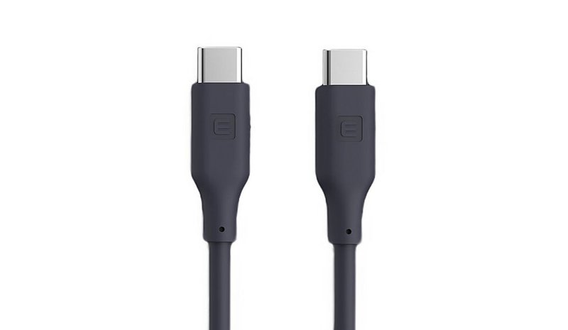 Evelatus FlexCharge III USB-C to USB-C 60W Nopea Silikoni Kaapeli 1.2M Harmaa