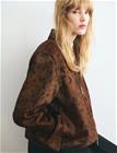 Mango 100% Leather Fur Jacket - Brown - XL
