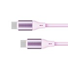 Silikoninen USB-C - USB-C kaapeli Kruger&Matz Basic, 1m, vaaleanpunainen