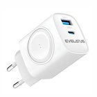 Evelatus PowerSync 2-in-1 Laturi 20W Langaton Kaksois-USB Valkoinen
