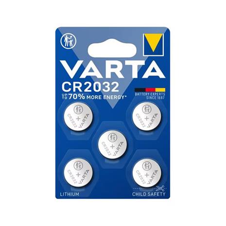 Varta CR2032 -batteri, 3 V, 5 st, lithium