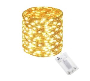 Jouluvalot Garlianda 100-micro Led, 10,2 m, keltaiset, IP 44