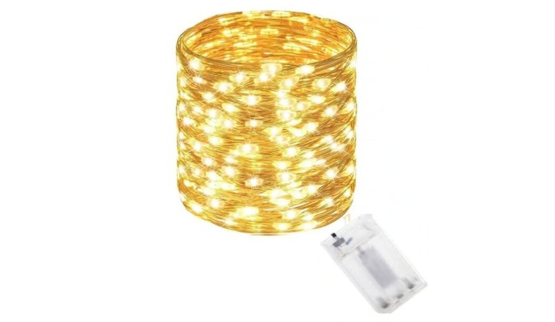 Jouluvalot Garlianda 100-micro Led, 10,2 m, keltaiset, IP 44