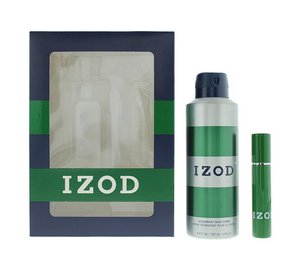 Setti Izod: Vihreä, tuoksusuihke, miehille, 200 ml + Vihreä, eau de toilette, miehille, 15 ml