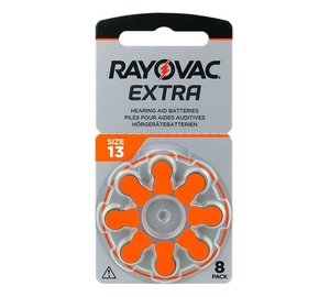 Kuulokojeiden paristot Rayovac Extra PR48 13, 8 kpl
