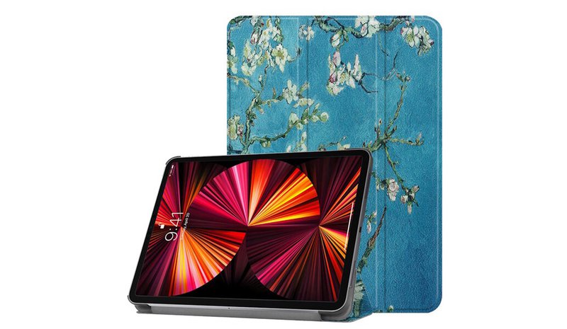 iLike kolmesti taittuva ekonahkainen telinekotelo Lenovo Tab P12 12.7'' (2023) Sakura