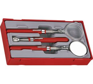 Teng Tools Tttm03 -tarkastussarja magneeteilla ja suurennuslasilla