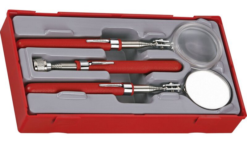 Teng Tools Tttm03 -tarkastussarja magneeteilla ja suurennuslasilla