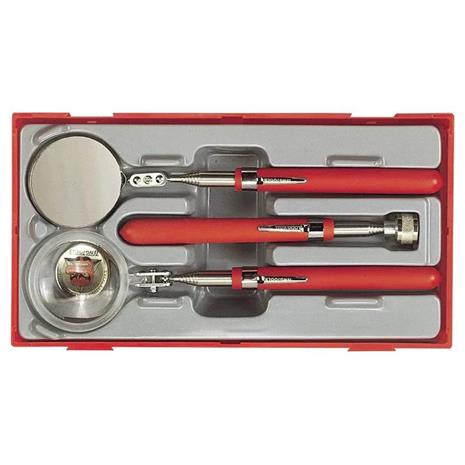 Teng Tools Tttm03 -tarkastussarja magneeteilla ja suurennuslasilla
