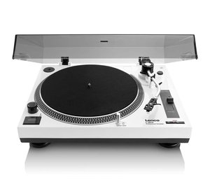 Lenco L-3810WH Direct-Drive Turntable with USB White