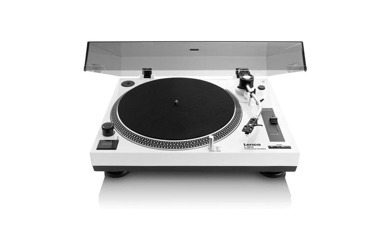 Lenco L-3810WH Direct-Drive Turntable with USB White