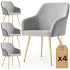 4 kpl Akord Estelle -tuolisarja, harmaa
