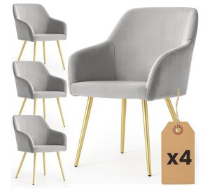 4 kpl Akord Estelle -tuolisarja, harmaa