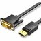 DisplayPort - DVI Adapteri Vention HAFBF Musta 2 m – kuva 1