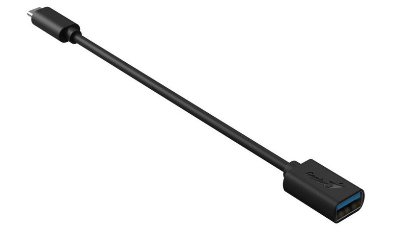 USB C - USB A adapteri, USB 3.0, 5Gbps, musta