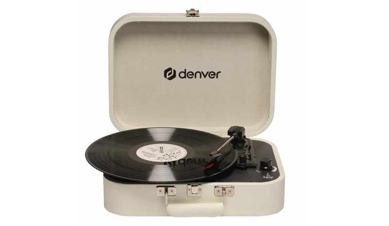 Denver Retro Portable Vinyl Record Player Suitcase USB