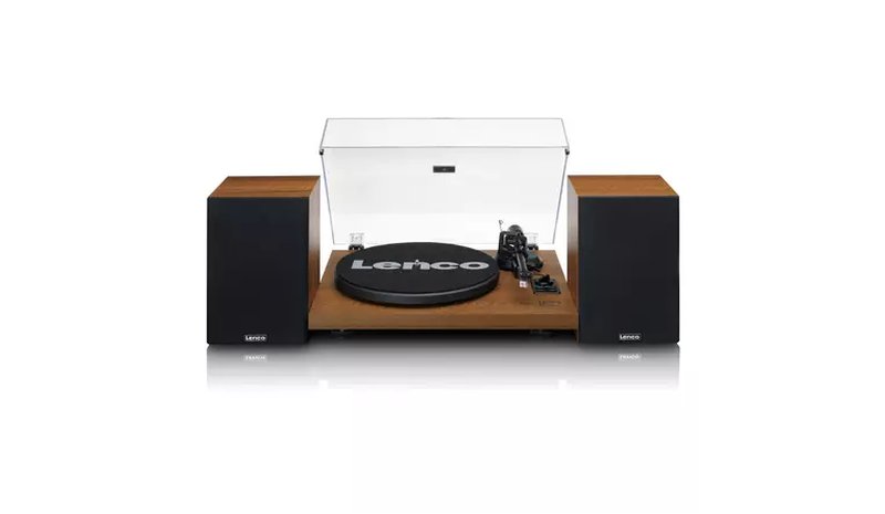 Lenco LS-480WD Turntable with Amplifier & Speakers Wood